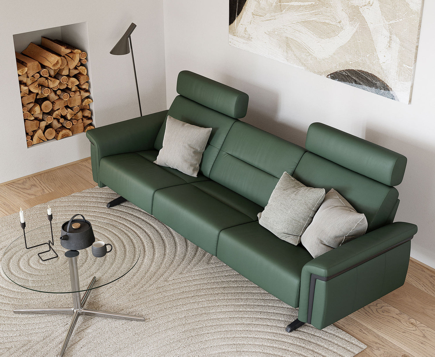 stressless paloma sage green leather