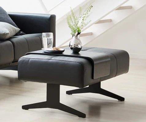 Stressless® Stella ottoman — steel base