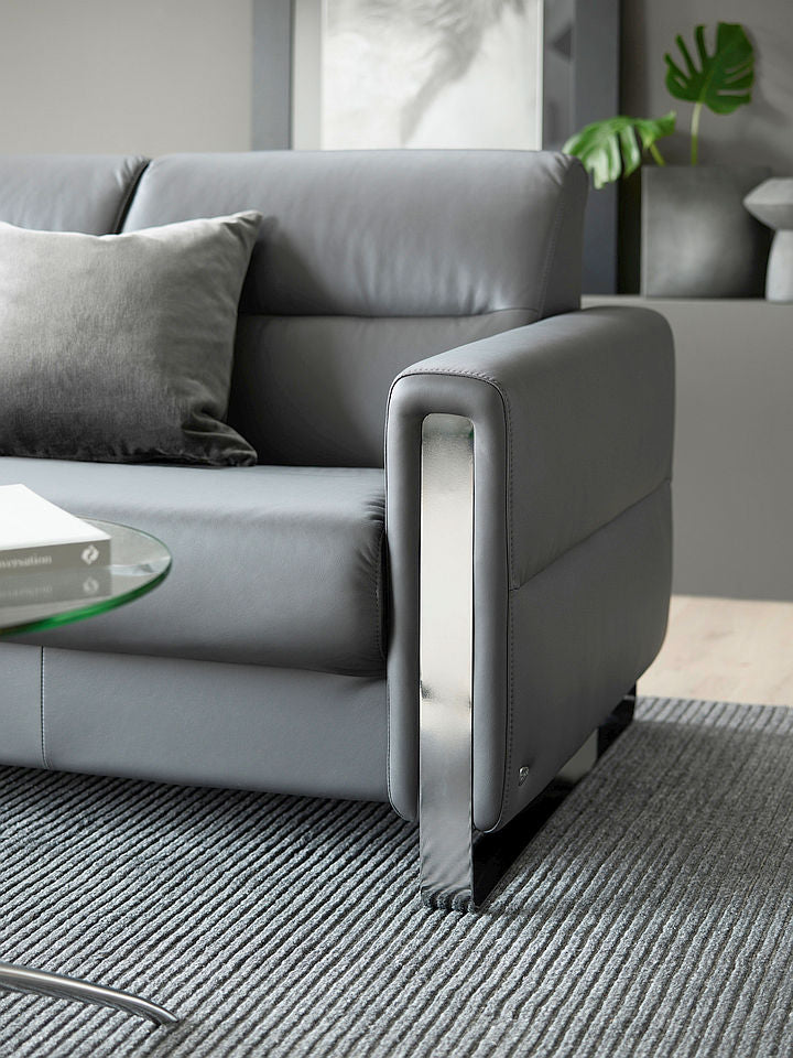 Stressless® Fiona sofa collection — in Paloma, steel base, detail