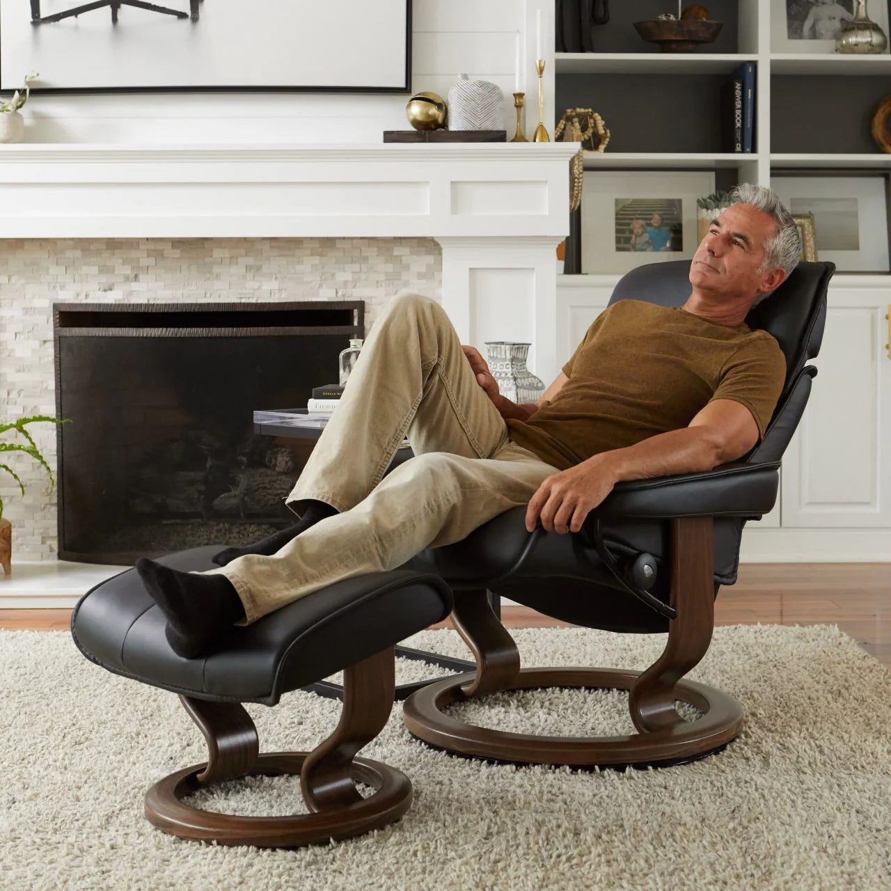 The Stressless Admiral Medium Classic recliner.