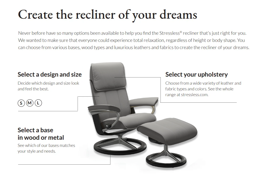 The Stressless Admiral Signature recliner.