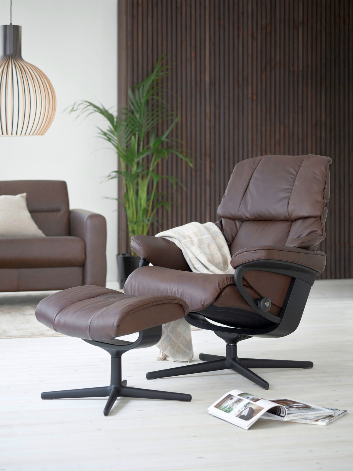 Stressless Reno Cross-Base Recliner lifestyle.