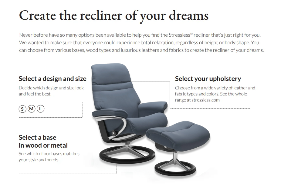 The Stressless Sunrise recliner.