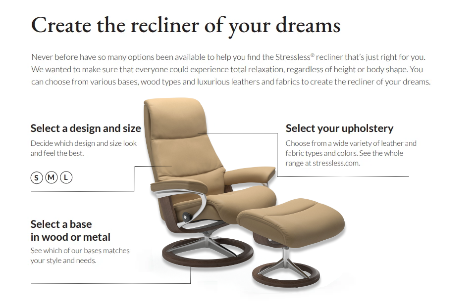 The Stressless View Signature recliner.