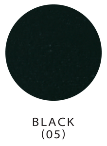 Stressless Black (05) wood stain swatch with label