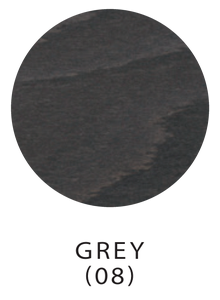 Stressless Grey (08) wood stain swatch with label