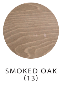 Stressless Smoked Oak (13) wood stain swatch with label